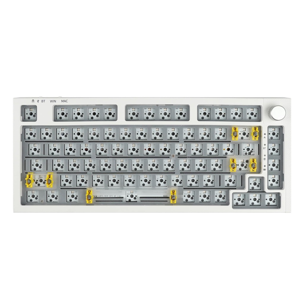 Kit Phím Cơ KW75 - Gasket Mount / Hotswap 5 pin / 3 Mode kết nối / 4000 mah / Silicon đáy