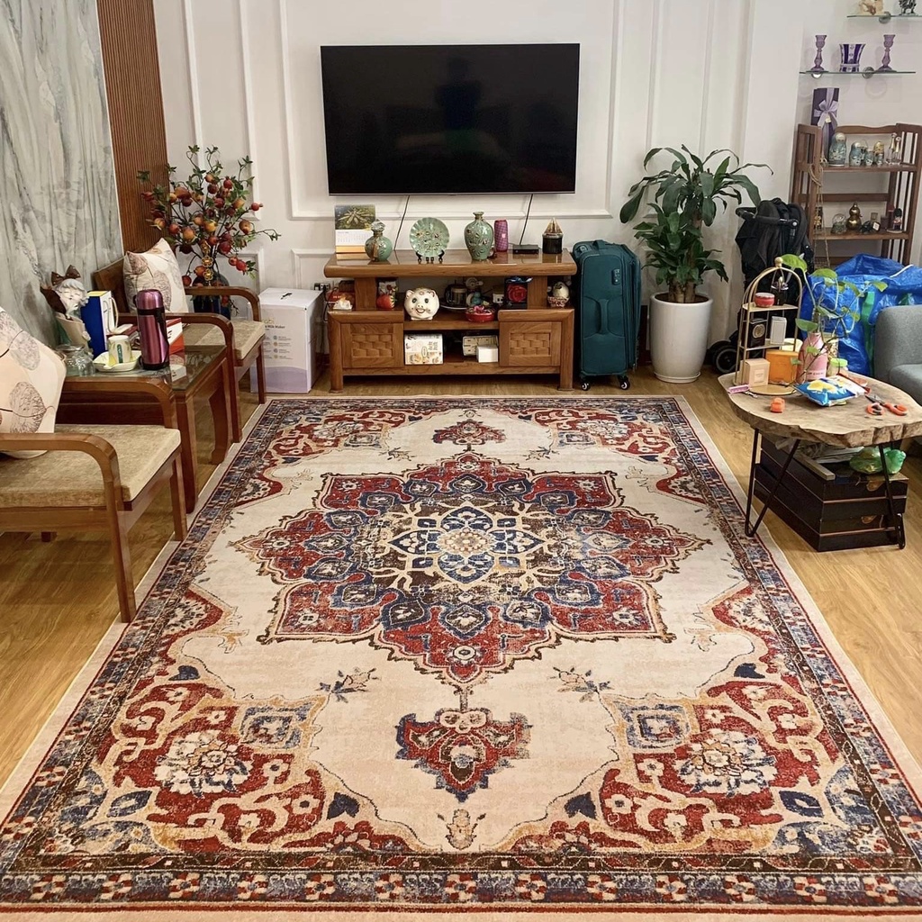 Thảm Trải Sàn, Thảm Nỉ Trải Sàn Trang trí phòng ngủ, phòng khách phong cách cổ điển, Vintage Decor trang trí