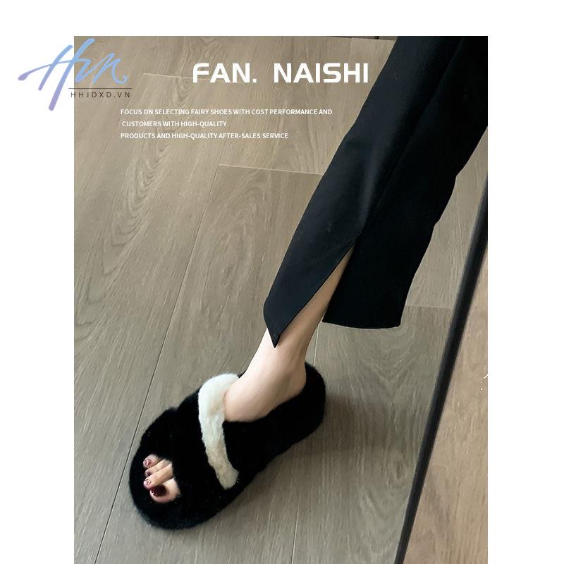 Dép Lông Mùa Hè 2022 Chất Lượng Cao Cảm Giác Beau Đường Phố Châu Âu Cho Nữ