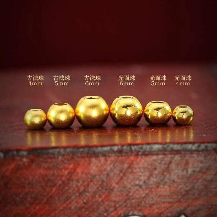 Chuỗi Hạt Vàng Nhỏ Cứng 3D 10.8 Dùng Làm Vòng Đeo Tay diy