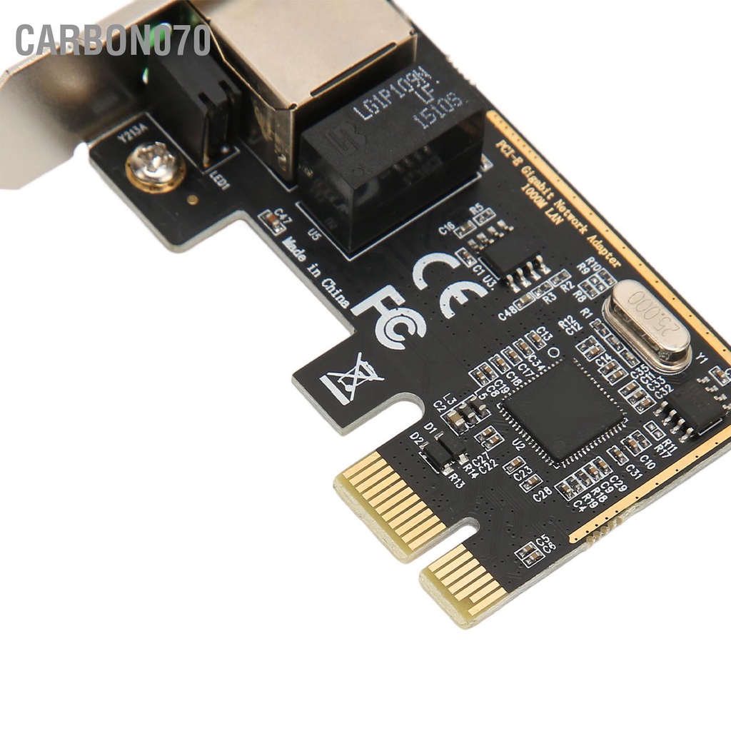 Carbon070 Card mạng PCIE Gigabit 10/100/1000/25000 Mbps RJ45 LAN Ethernet với giá đỡ 12cm