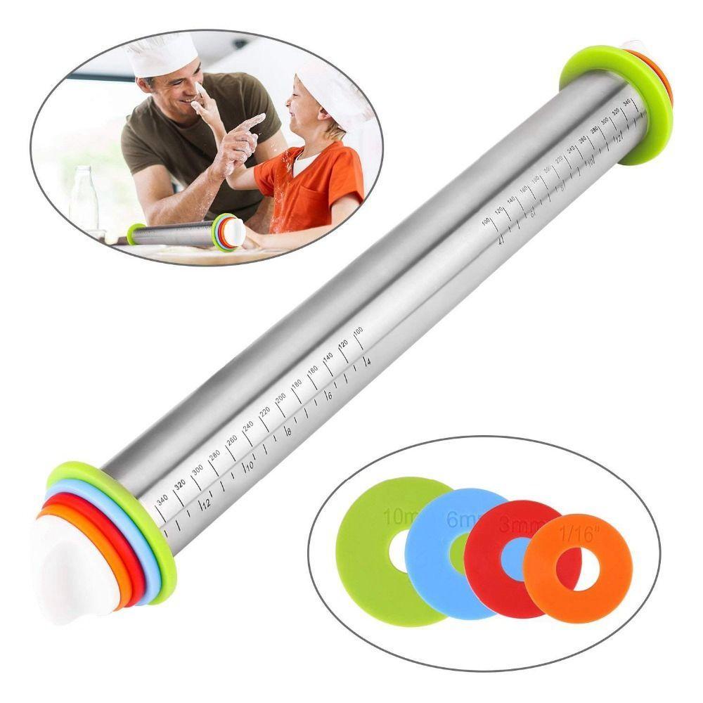 YIYU Cây Lăn Bột Làm Bánh Bằng Thép Không Gỉ Chống Dính 17inch