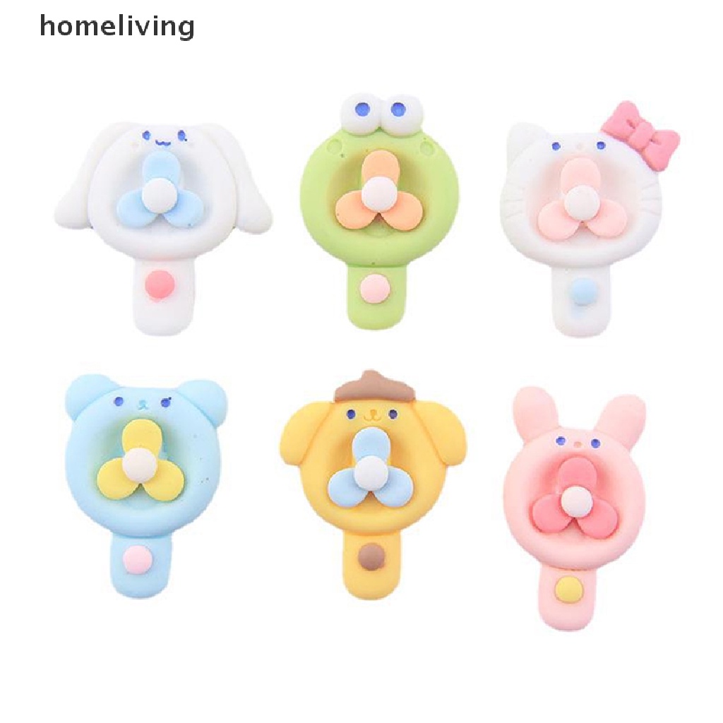 Set 10 Quạt Giấy Mini Hoạt Hình 1: 12 Trang Trí Nhà Búp Bê