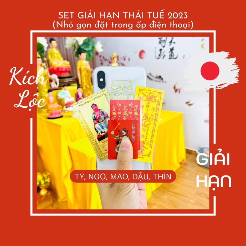(Đặc biệt 2023 Thầy người Hoa làm) Set giải hạn Thái Tuế Tý Ngọ Mão Dậu Thìn (nhỏ gọn bỏ điện thoại và bóp ví)