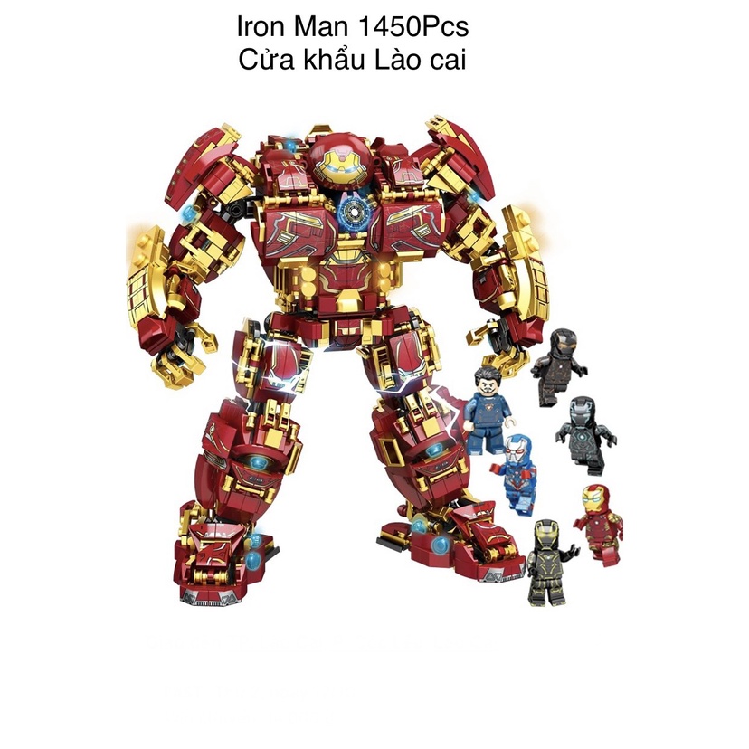 Xếp hình Hulkbuster Iron man 820pcs Đồ chơi lắp ráp mô hình robot hulkbuster iron man người sắt