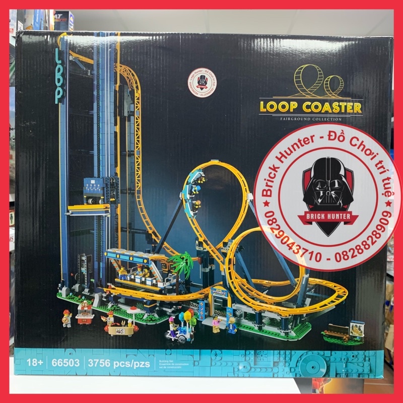 King 66503 Creator Streetviews Loop coaster bộ đồ chơi lắp ráp mô hình Tháp tàu lượn siêu tốc - trò chơi cảm giác mạnh
