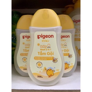Sữa tắm gội toàn thân cho bé pigeon baby wash 2in1 200ml mới nhất