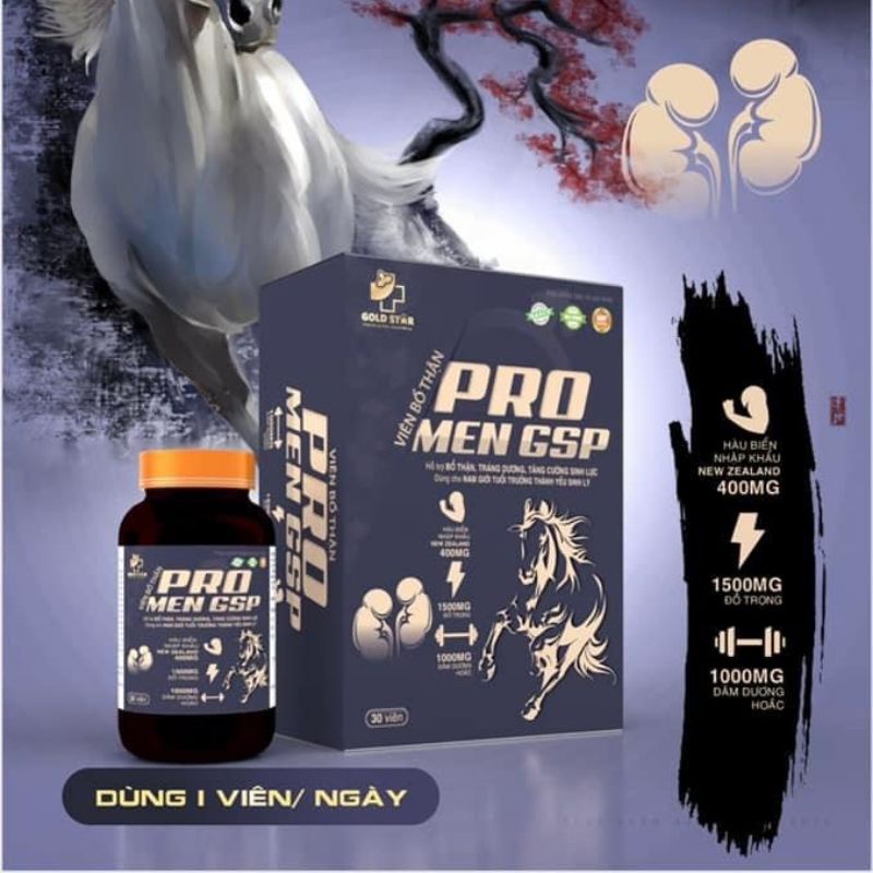 Bổ thận PRO MEN GSP tăng cường sinh lý nam, cải thiện rối loạn cương dương, cải thiện chất lượng tinh trùng