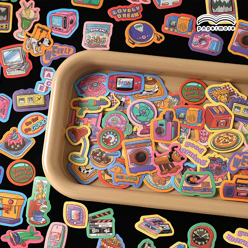 Set 40 Tấm Sticker Ghi Nhớ Phong Cách Vintage