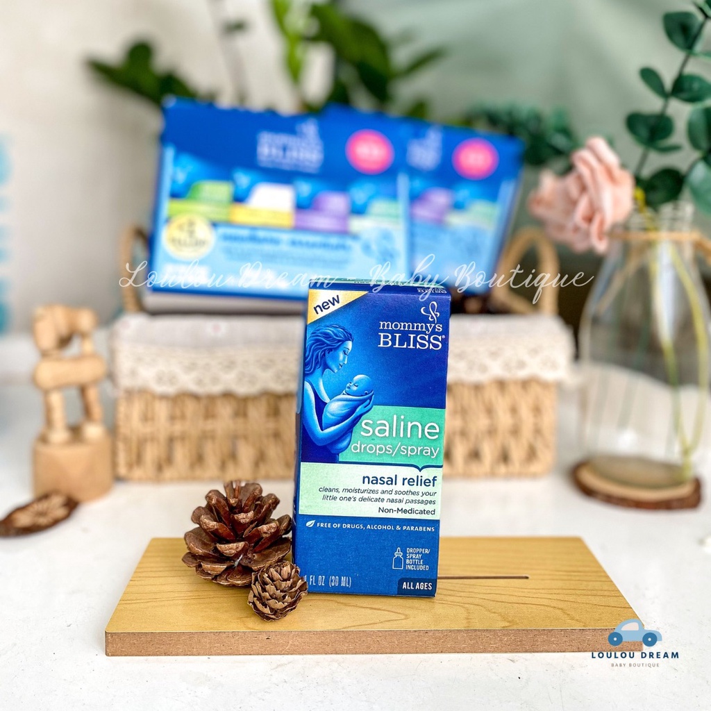 Dung dịch vệ sinh mũi Mommy Bliss Saline Drops 30ml cho mọi độ tuổi