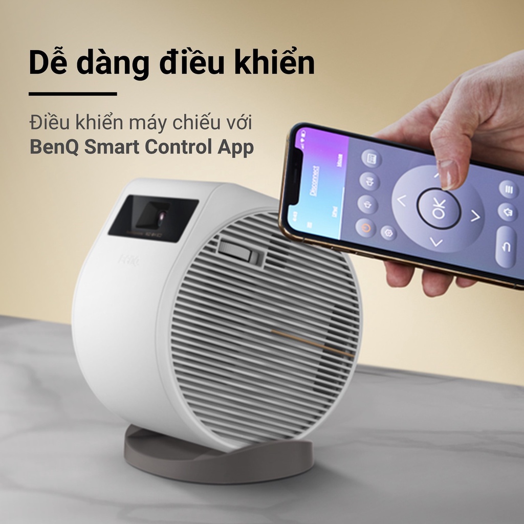 [MỚI] Máy chiếu mini không dây BenQ GV11 tích hợp Android TV, loa 270 độ 5W Bass, góc chiếu linh hoạt