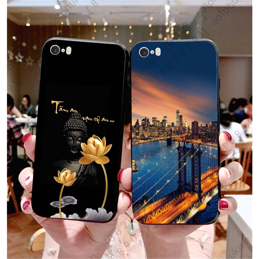 Ốp lưng iPhone 4 4s / 5 5s 5c 5se / 6 6s dẻo in hình thư pháp mẫu mới