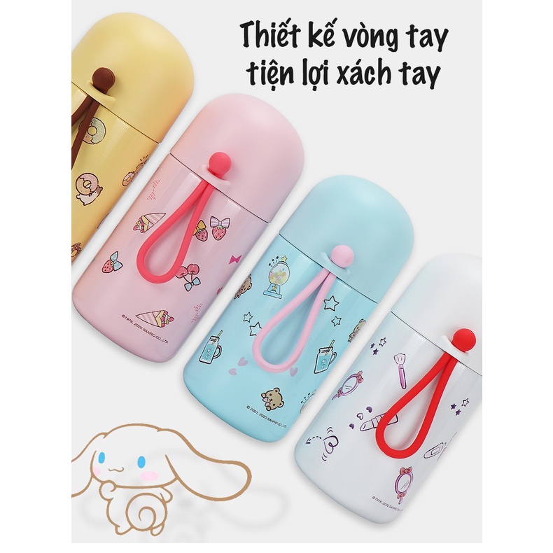 Bình Nước Giữ Nhiệt Bằng Thép Không Gỉ 280mL Hình Hello Kitty Sanrio