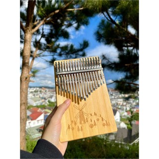 [HÀNG NHẬP CHÍNH HÃNG] Kalimba 17 Phím gỗ nguyên tấm fullbox chính hãng KERUS - Tặng Full Bộ Phụ Kiện