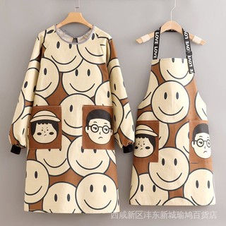Hàng Mới Về Mới Tạp Dề Bằng Vải Canvas Cotton Nguyên Chất Thoáng Khí Chống Dầu Phong Cách Phương Tây Dễ Thương Tùy Chỉnh  EMZI