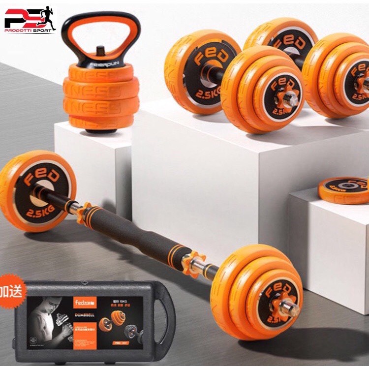 Bộ tạ gang mạ niken 20kg FED-8007 Điều Chỉnh Đa Năng tháo lắp tiện lợi