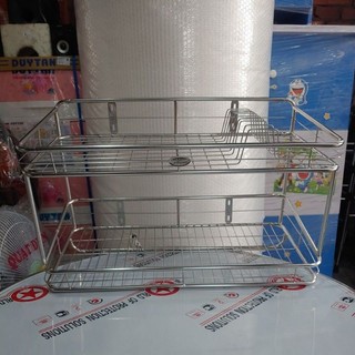 Kệ inox treo 2 tầng đủ size