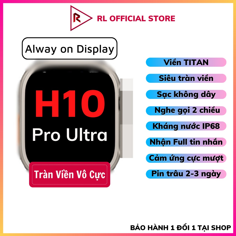 Đông Hồ Thông Minh Titan H10 Pro Ultra Viền Siêu Cân, Bản Cao Cấp Nhất