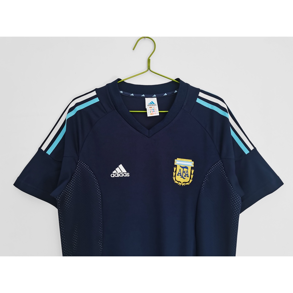 Áo Thun Bóng Đá Đội Tuyển Argentina Away 2002 Argentina 2002 Phong Cách Retro