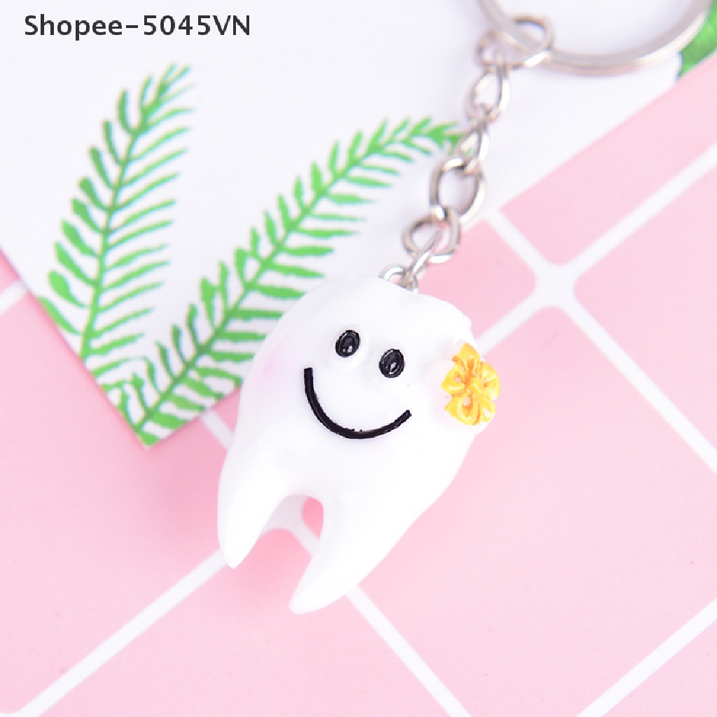 [Hàng Có Sẵn] Set 2 Móc Khóa Hình Chiếc Răng Giả Nhỏ Nhắn Làm Quà Tặng Khuyến Mãi Từ Bệnh Viện (H)