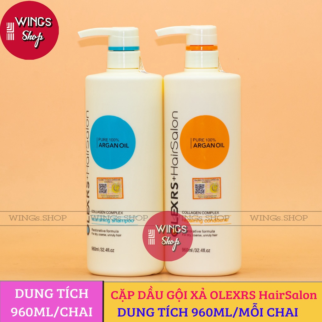 Cặp Dầu Gội Xả Olexrs Hair Salon Cho Tóc Khô Xơ, Hư Tổn, Tóc Gàu, Ngăn Rụng Tóc | Wings Shop