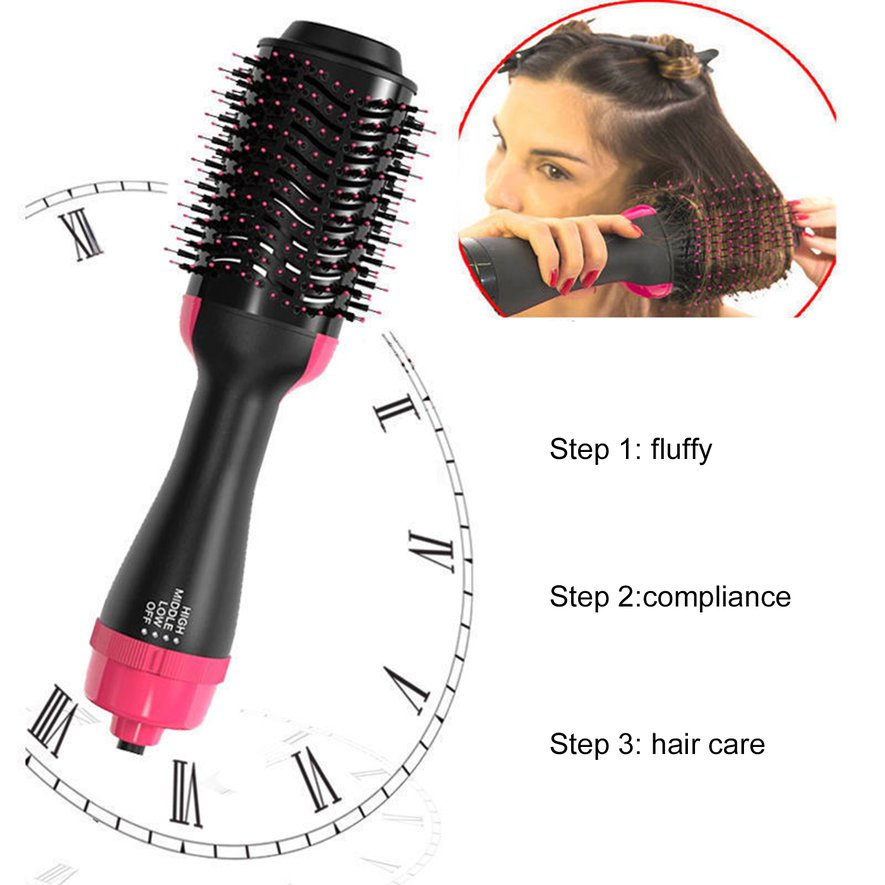 ❤Hair Dryer Hot Air Brush Styler And Volumizer Straightener Curler Comb Roller