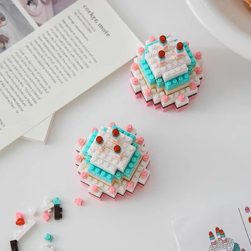 Đồ chơi lắp ráp Legogi BÁNH SINH NHẬT MINI  mô hình lắp ghép quà tặng sinh nhật