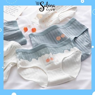 Quần Lót Nữ Cotton Gân Tăm Kháng Khuẩn Họa Tiết Cherry Siêu Hot