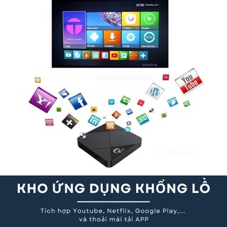 Android Tivi Box MNQ-, Bluetooth,xem truyền hình cực nhanh,xem youtube,wifi cực mượt,...