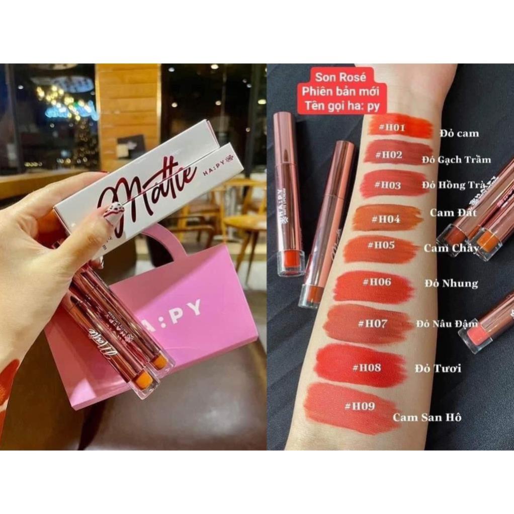 Son Kem Lì Hapy Siêu Lì Kháng Kháng Nước Không Trôi - Son Happy Matte Lipcream