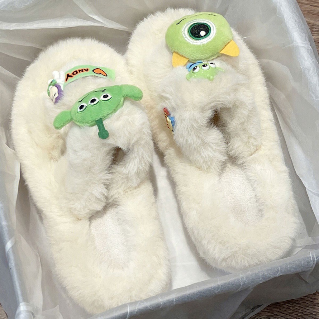 Dép Bông Đi Trong Nhà Hình Quái Vật Hoạt Hình Dễ Thương Cho Nữ