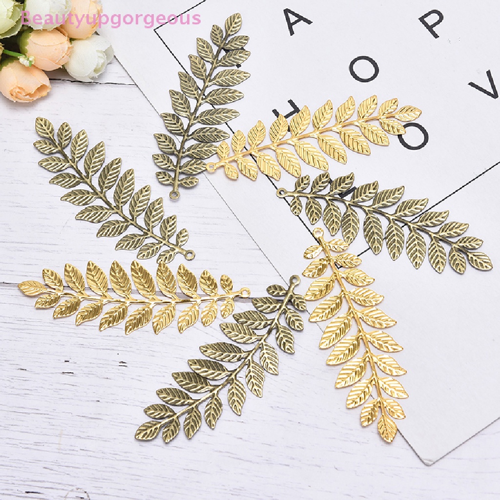 Set 10 Bộ Lọc Lá Cổ Điển Bằng Kim Loại Làm Trang Sức Thủ Công DIY