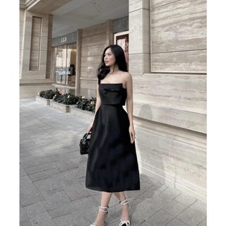 ĐẦM MIDI 2 DÂY NGỰC ĐẮP PHỐI NƠ