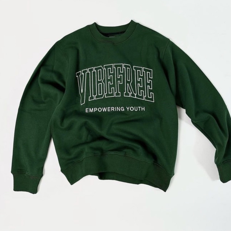 Áo Sweater Nỉ LOGO THÊU dài tay VIBE FREE