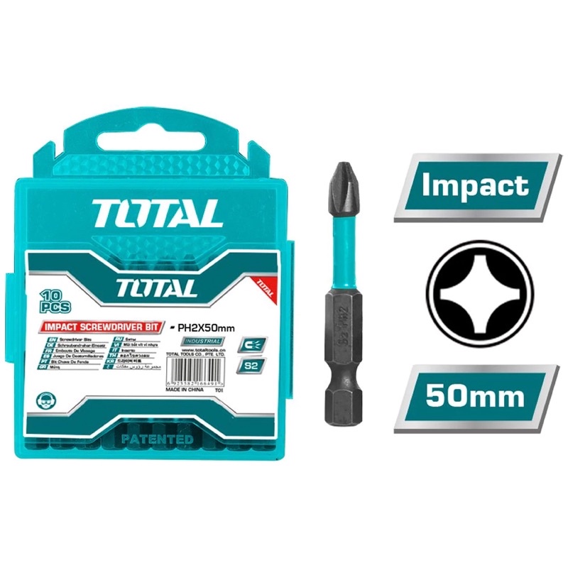 ĐỒ NGHỀ TOTAL Mũi bắt vít (có nam châm hít) TACIM16PH223 < HÀNG CHÍNH HÃNG >