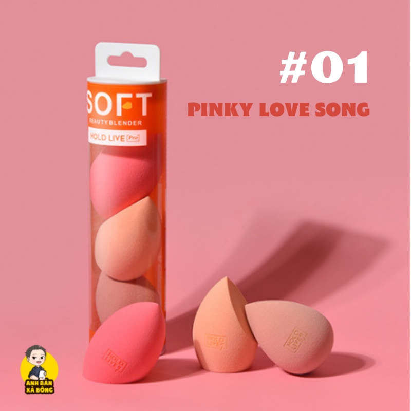 Set Mút Tán Nền Trang Điểm HOLD LIVE Giant Soft Beauty Egg Makeup Sponge Set HL389
