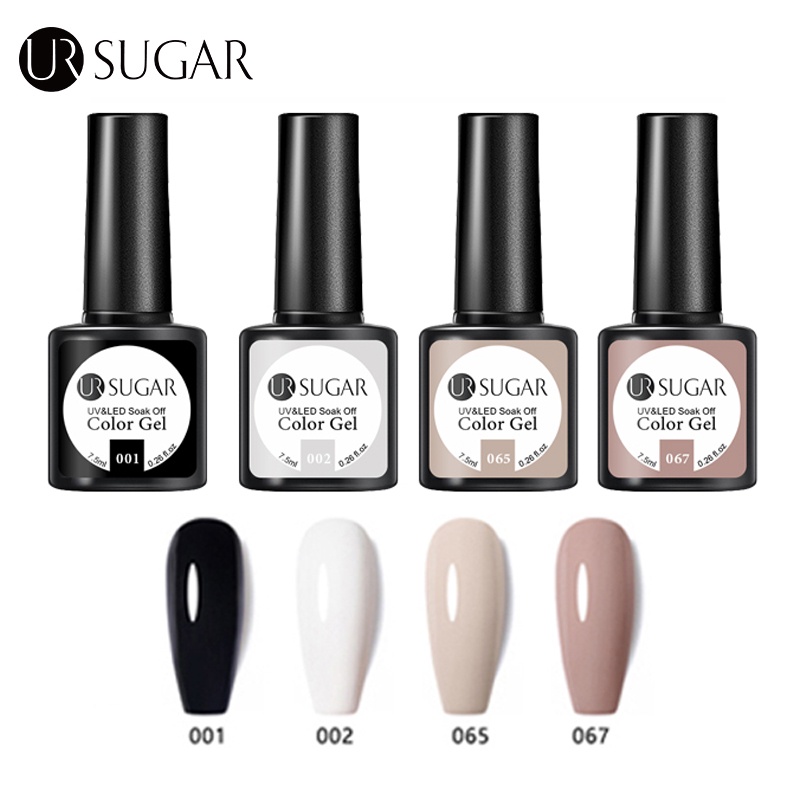 Set 4 chai sơn gel Ur Sugar màu sắc sáng bóng 7.5ml