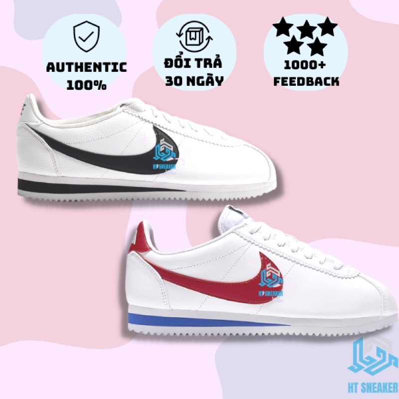 NK cortez trắng đỏ nam nữ
