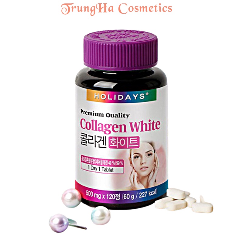 Collagen trắng da, viên uống trắng da, collagen đẹp da Holidays White Premium 120 viên