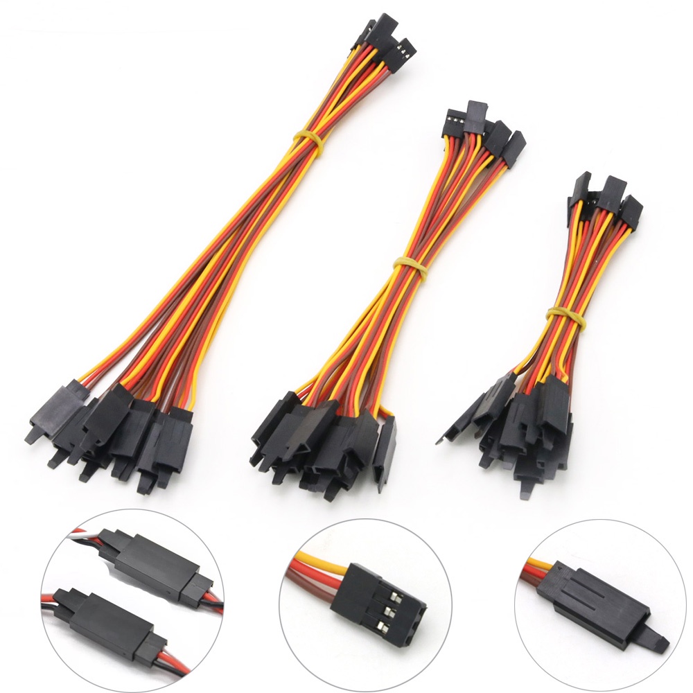 10 Dây Cáp Nối Dài Chống Rối 60 Lõi 100 / 150 / 200 / 300 / 500 / 1000mm Cho RC Futaba JR