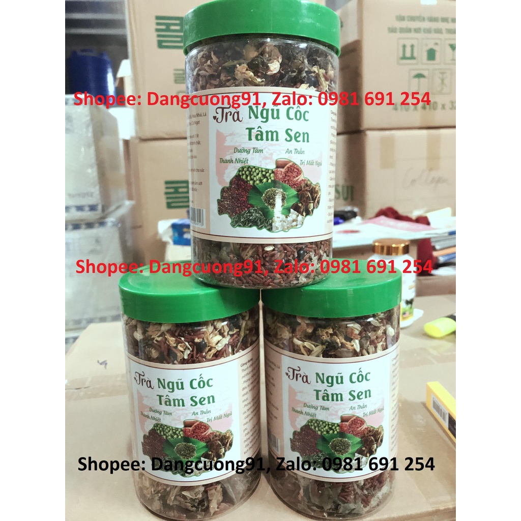 Trà Giảm Cân Ngủ Cốc Tâm Sen hoa nhài gạo lứt giảm mỡ bụng, trà tâm sen ngủ ngon Mát Gan thanh lọc cơ thể