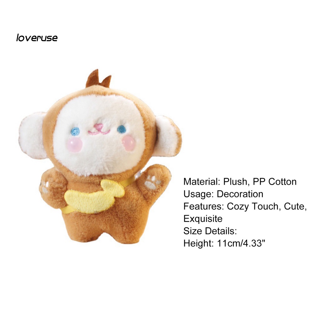 Móc Khóa Hình Chú Khỉ Nhồi Bông Siêu Nhẹ Dễ Thương 11cm