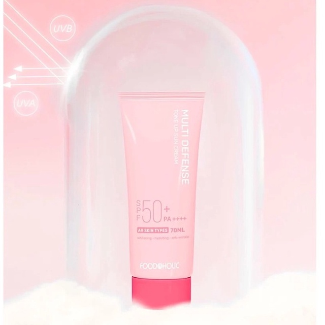 Kem Chống Nắng Nâng Tone Tự Nhiên, Chống Ánh Sáng Xanh Foodaholic Multi Defense Tone Up Sun Cream SPF 50+/PA++++ 70ml