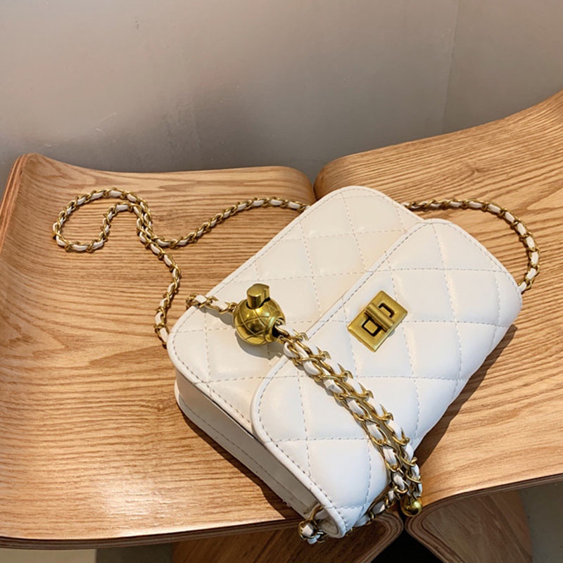 Túi Đeo Chéo Dây Xích Hình Thoi Nhỏ Thời Trang Cho Nữ