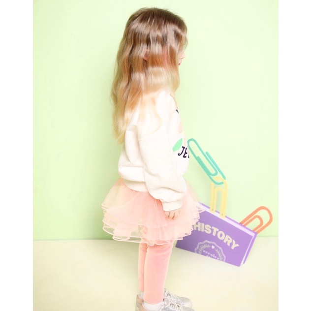 Áo Nỉ Bé Gái Kèm Váy Jelispoon Dư Xịn, Set Bộ Nỉ Bé Gái size 100-150