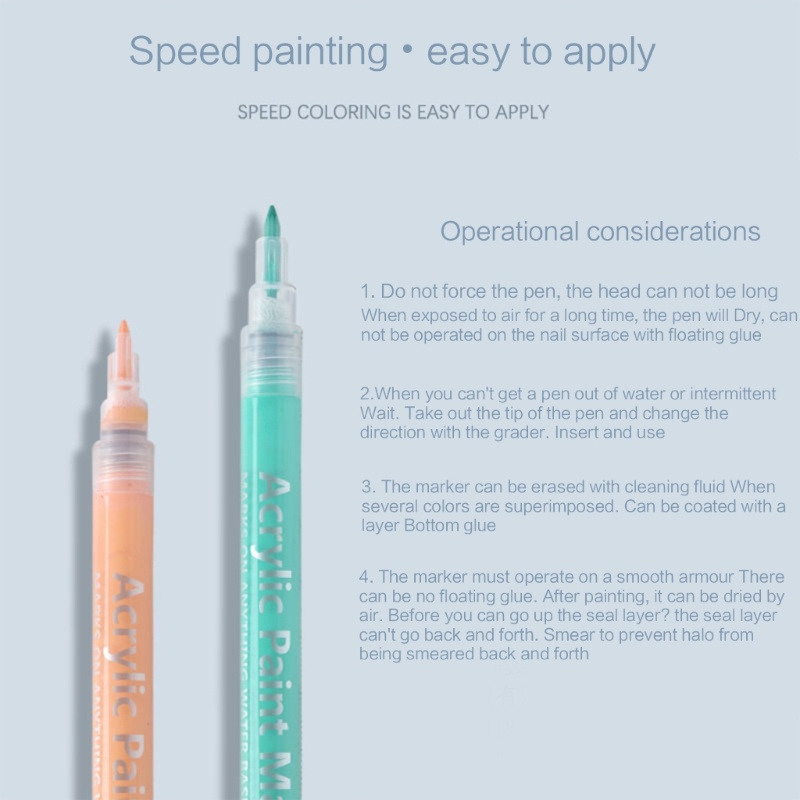 Set 12 Bút Gel Vẽ Trang Trí Móng Nghệ Thuật Dành Cho Nữ