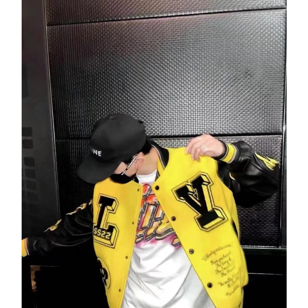 Áo Khoác Bóng Chày Louis Vuitton Thêu Logo LV 21FW Thời Trang Cho Nam Và Nữ