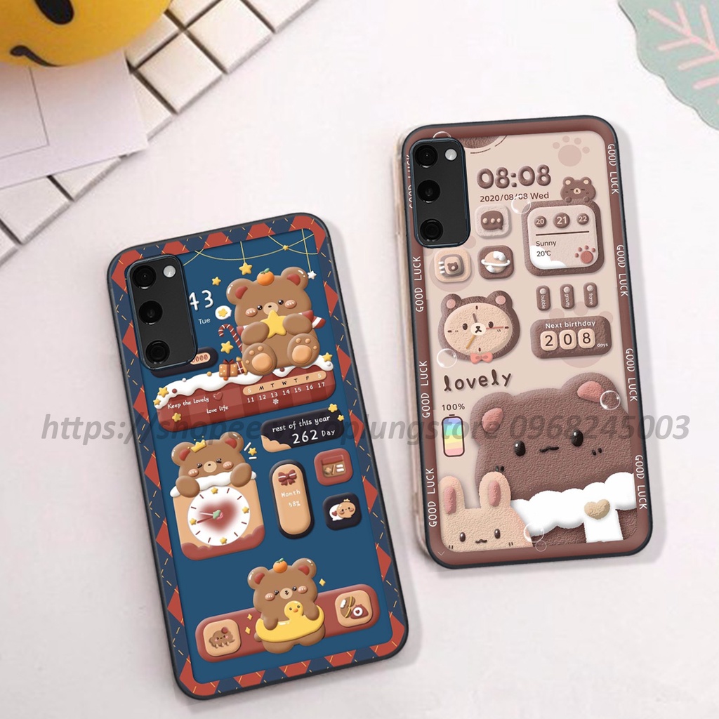 Ốp Samsung S20 FE / A21 / M31 / M51 / M52 5G bộ hình bear lovely,merry christmas,space,mill tea cute