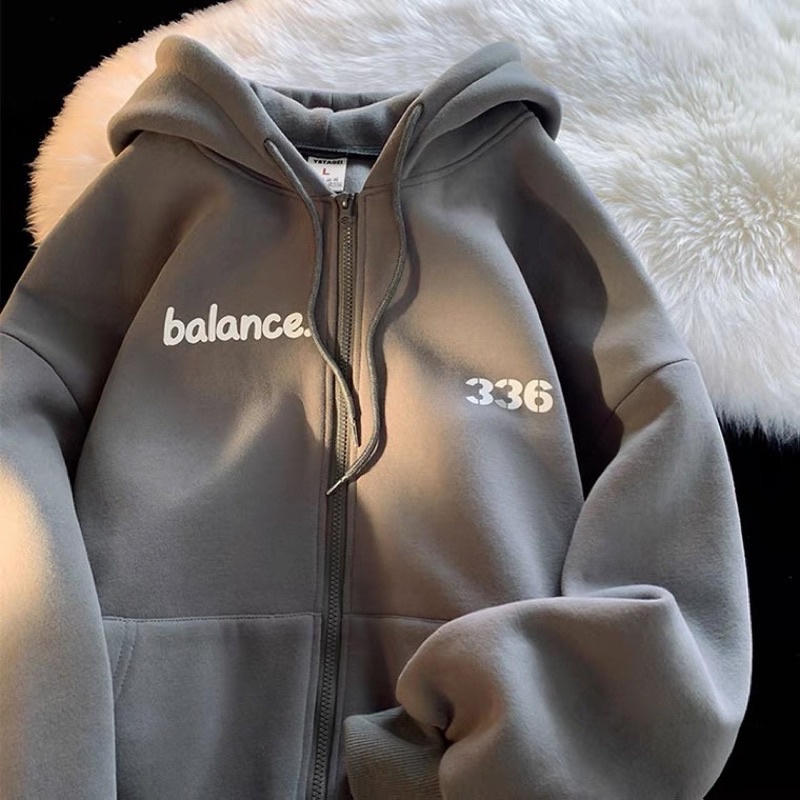 Áo khoác hoodie zip chất nỉ bông in số 336 | BigBuy360 - bigbuy360.vn