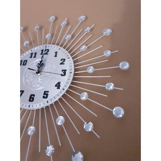 Đồng hồ trang trí tia nắng màu trắng size 70cm
